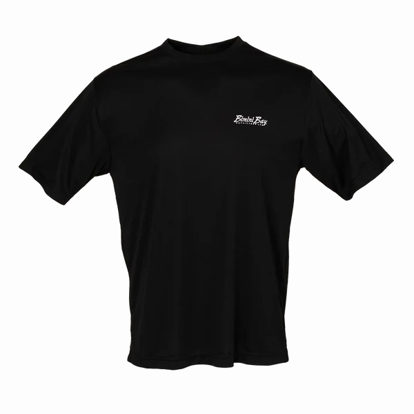 Bimini Bay Outfitters Hook M' Men's Freshwater Short Sleeve Performance Shirt Panfish Slam Black