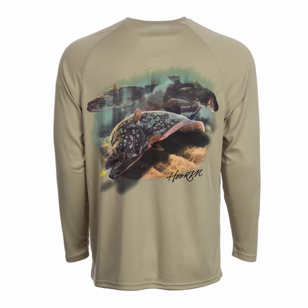Bimini Bay Outfitters Hook M' Men's Long Sleeve Performance Shirt - Fluke Sand