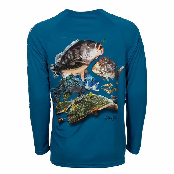 Bimini Bay Outfitters Hook M' Men's Long Sleeve Performance Shirt - Northeast Bottom Slam Seaport