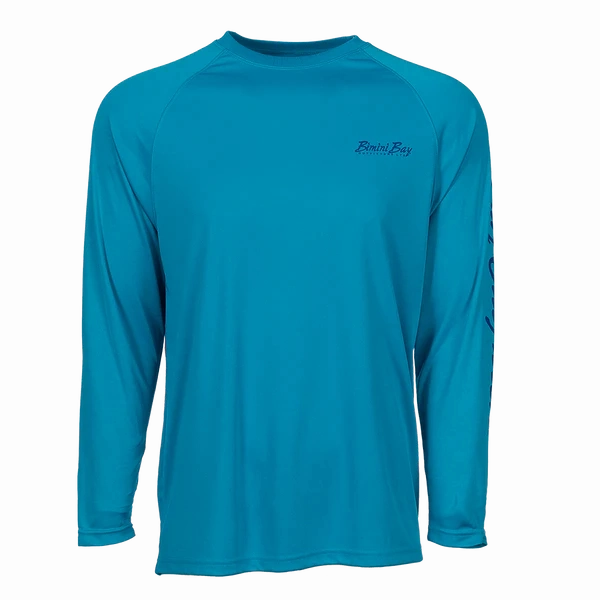 Bimini Bay Outfitters Hook M' Men's Long Sleeve Performance Shirt - Northeast Inshore Slam Baltic Reef