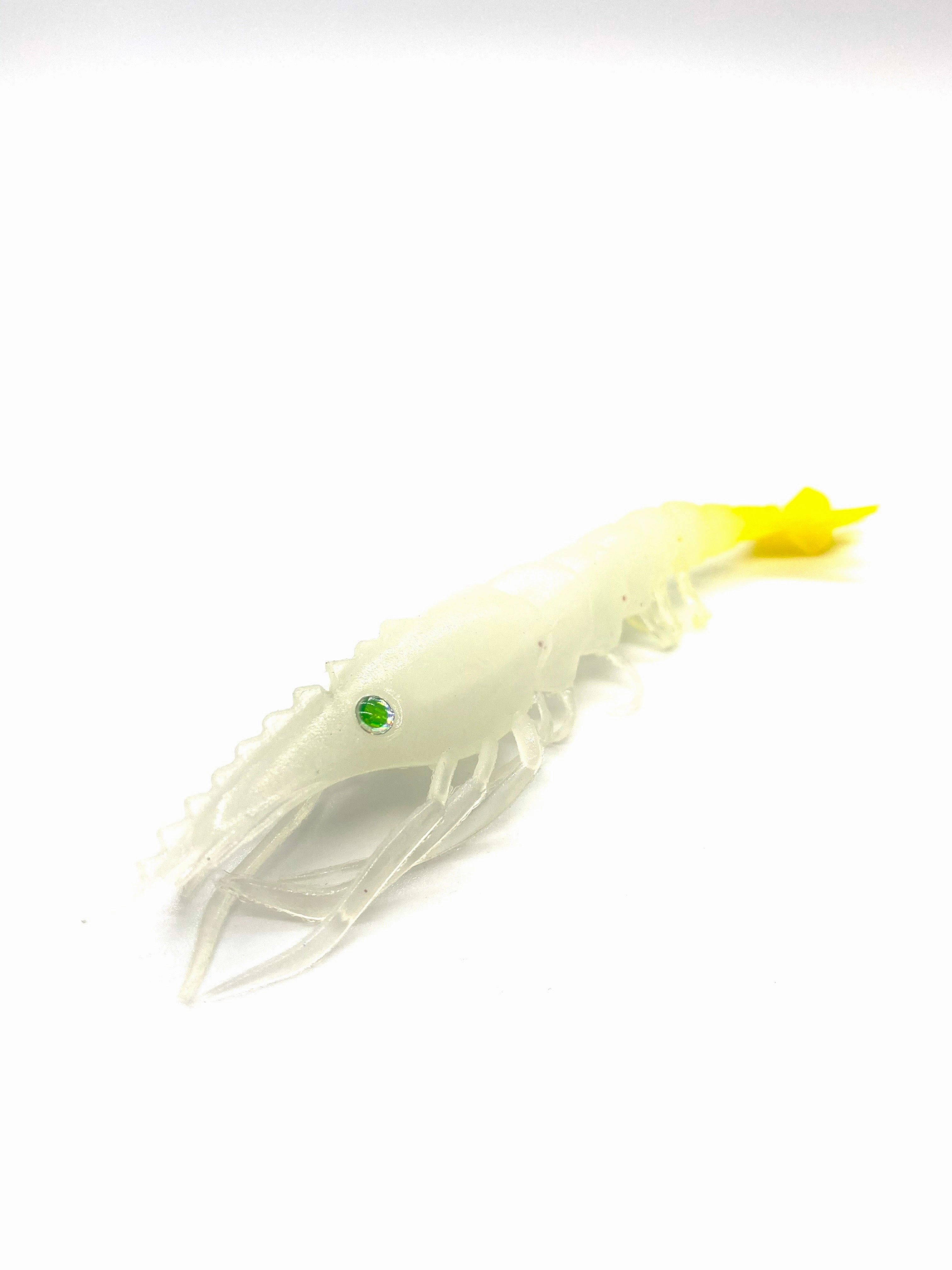 BS011 Glow Prawn (4) pack (2) rigged