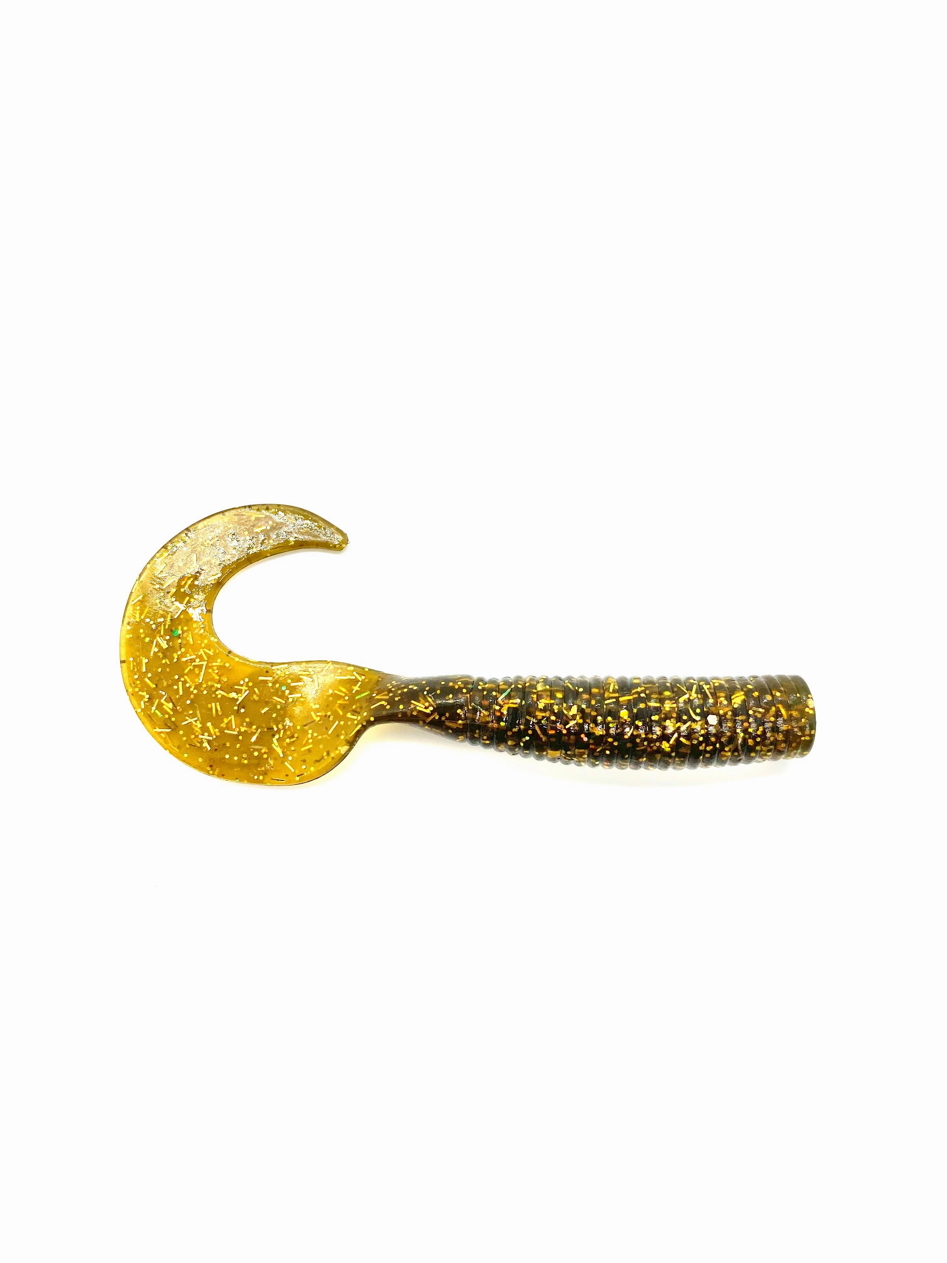 NEW! TT013 Chocolate gold Thresher tail (6)per package 3.5 long